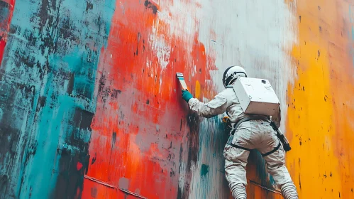 Space Explorer Urban Art Creation