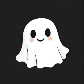 Friendly Ghostly Character Illustration