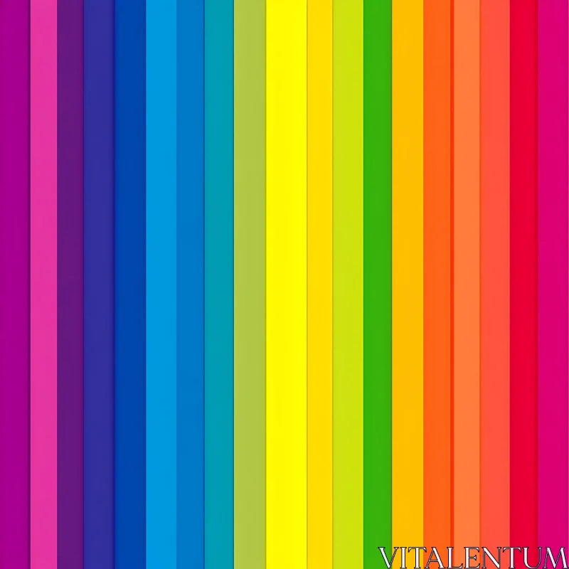 Rainbow Color Palette of Stripes AI Image