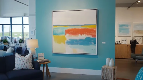 Contemporary Art in Modern Living Room