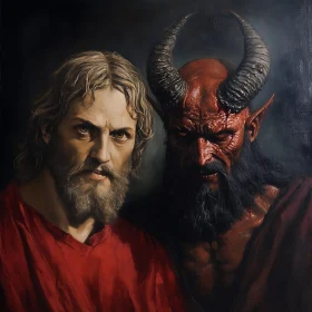 Portrait of Man with Demon