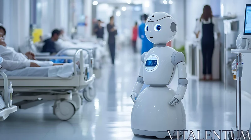 AI ART Healthcare Robot Assistant in Hospital