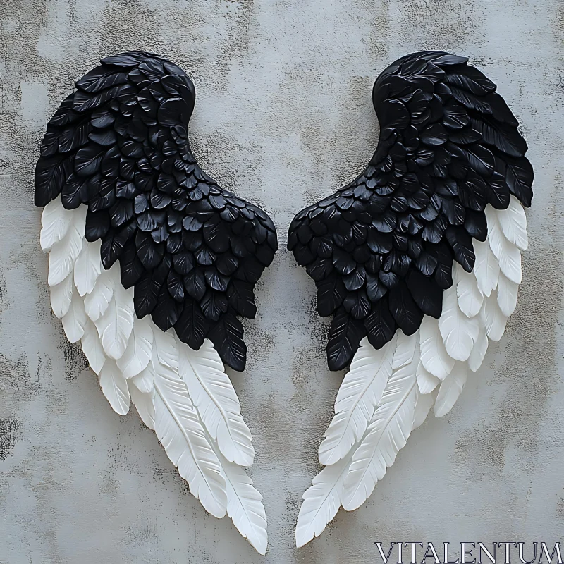 AI ART Artistic Wings Sculpture