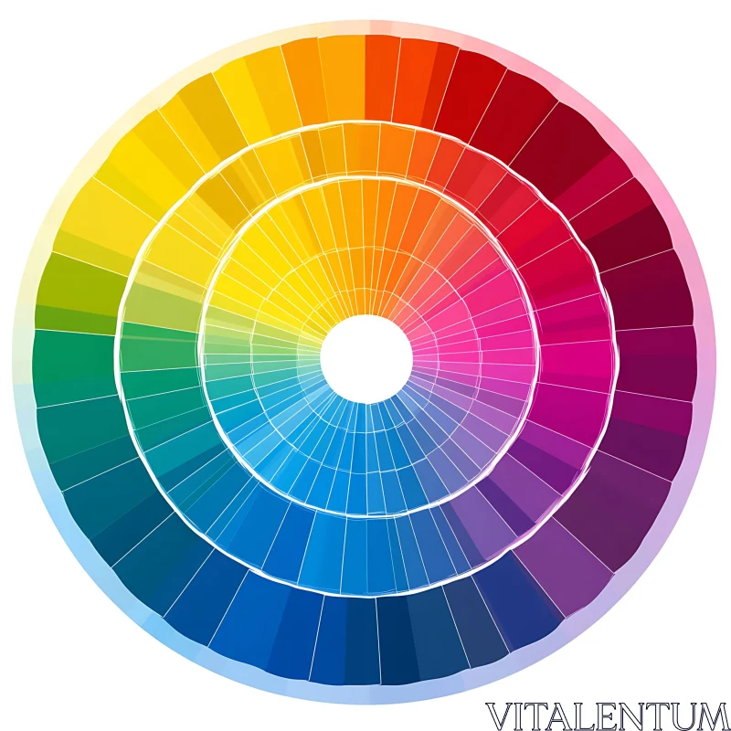 Circular Palette with Color Gradations AI Image