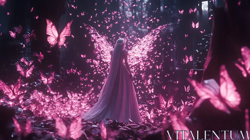 AI ART Butterfly Fairy in Enchanted Forest