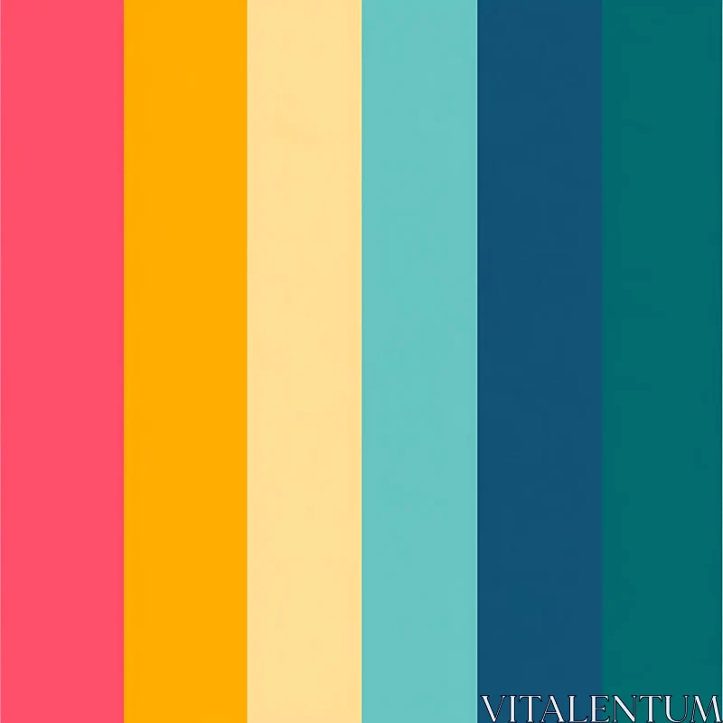 Abstract Color Stripes Composition AI Image