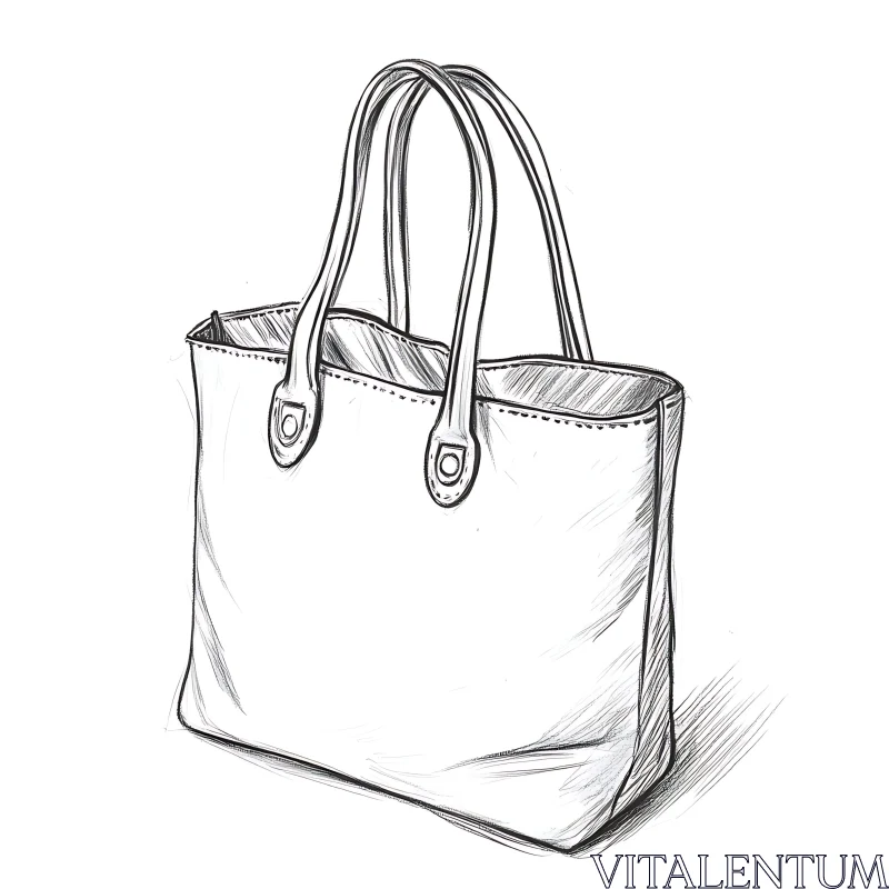 Monochrome Handbag Fashion Art AI Image