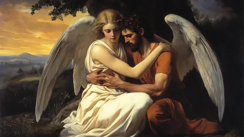 Celestial Comfort: Angel and Man