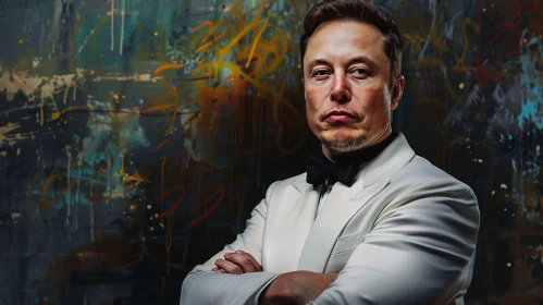 Elon Musk Abstract Portrait