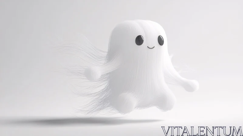 Ethereal White Ghost Character Design AI Image