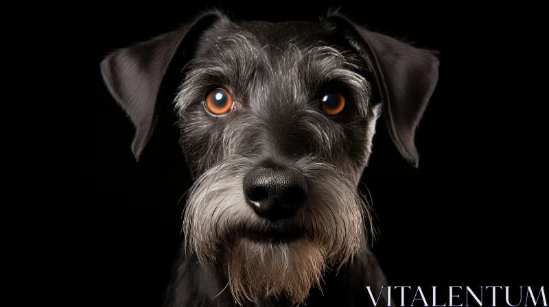 AI ART Intense Chiaroscuro Portrait of Black Dog
