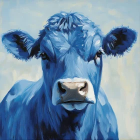 Azure Bovine: A Painted Cow Study