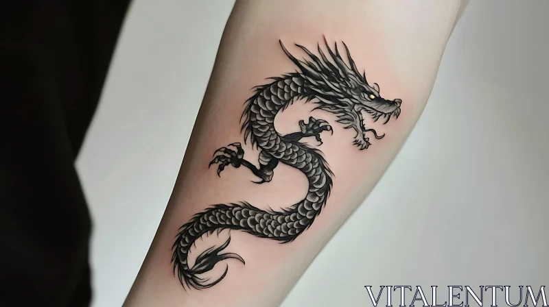 Dragon Tattoo Design on Arm AI Image