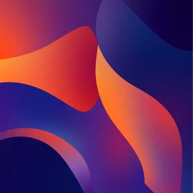 Colorful Abstract Art with Curves and Gradients