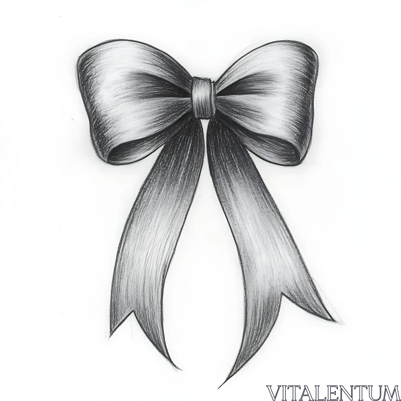 Monochrome Bow Artwork AI Image