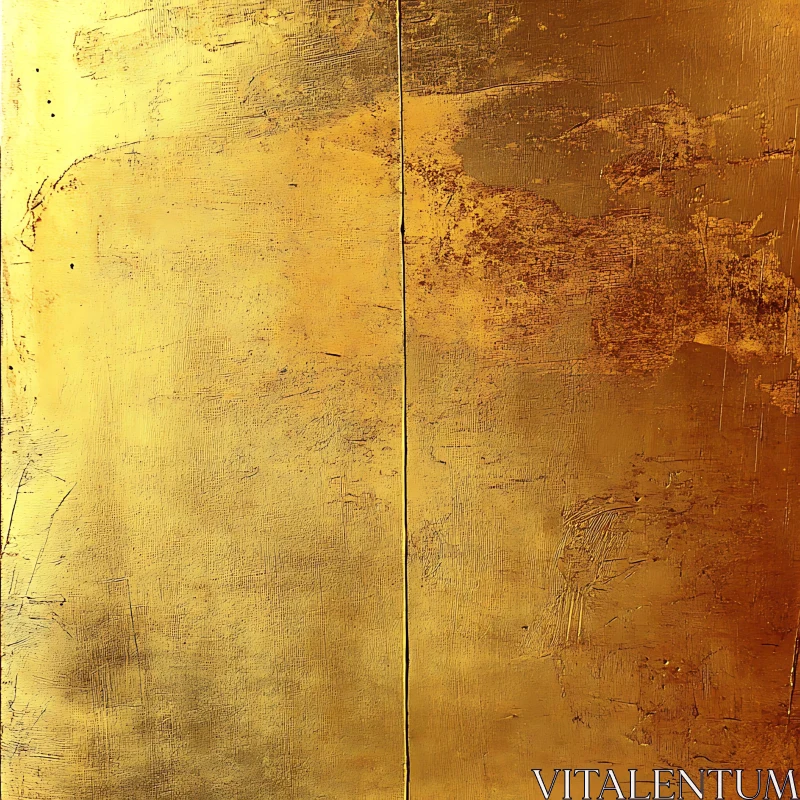 Golden Textured Canvas Art AI Image