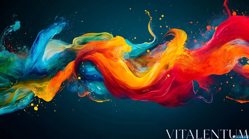 Swirling Colors Abstract Painting AI Image