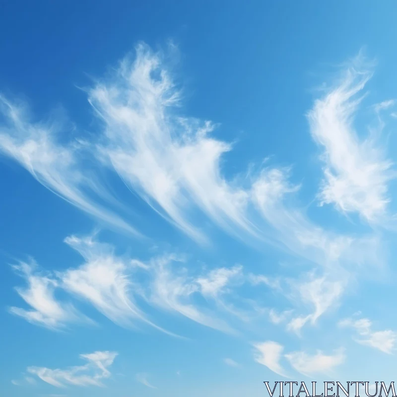 AI ART White Clouds on Blue Sky