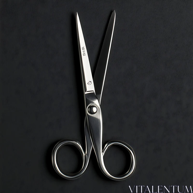 AI ART Sharp Steel Scissors Art Still Life