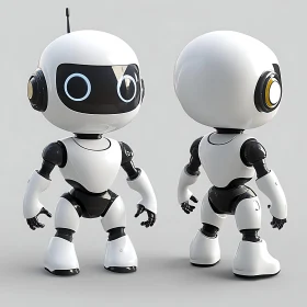 Modern Robot Duo: Sleek Design