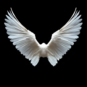 Angel Wings on Black Background