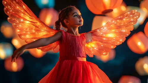 Child Fairy with Lanterns