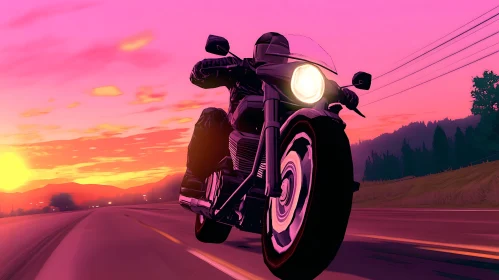 Sunset Motorcycle Adventure