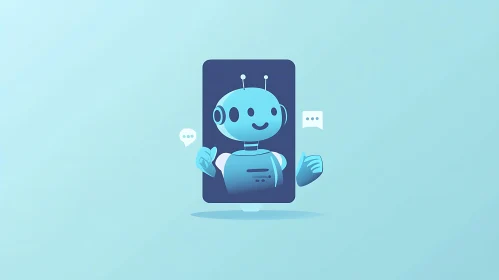 AI Robot Assistant Concept