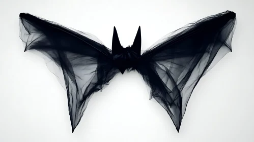 Minimalist Bat Fabric Art