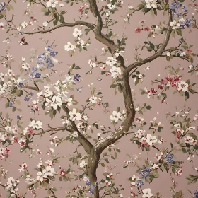 Vintage Floral Tree Design