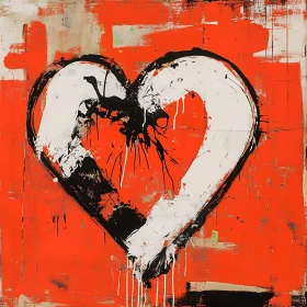 Expressive Heart in Bold Colors