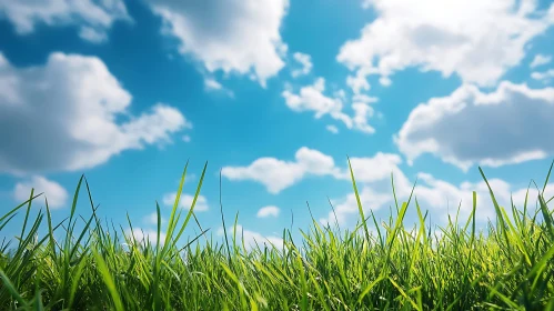 Sky and Grass: A Peaceful Landscape