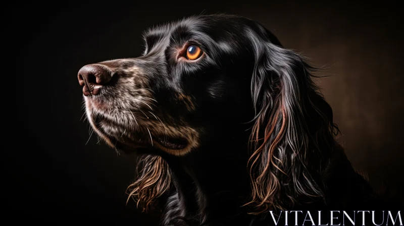 Elegant Canine Portraiture in Contrastive Light and Shadows AI Image