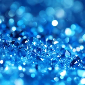 Sparkling Blue Gems Macro