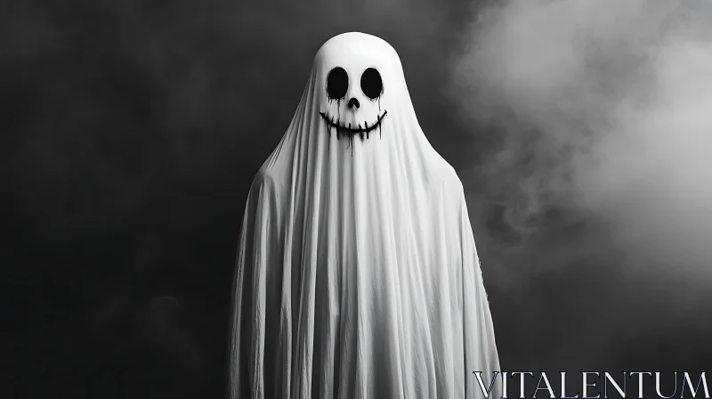 AI ART White Ghost in Dark Ambiance