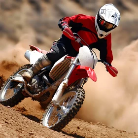 Dirt Bike Racing Action Shot