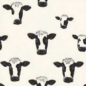 Black and White Cow Pattern Design