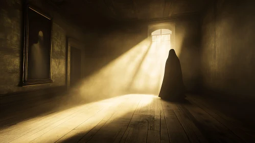 Mysterious Figure in a Dark Chamber