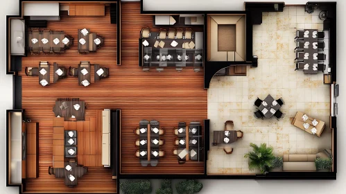 Restaurant Floor Plan with Seating Arrangement