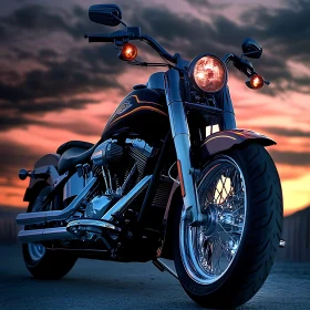 Sunset Ride: A Motorcycle Portrait
