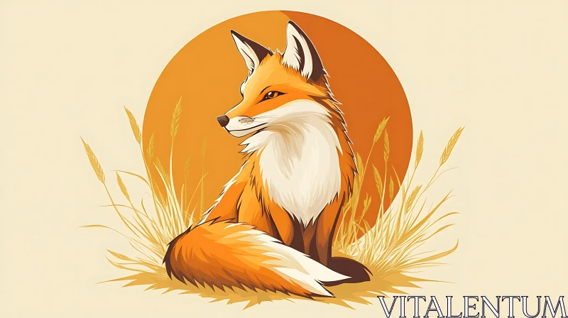 AI ART Stylized Fox Portrait