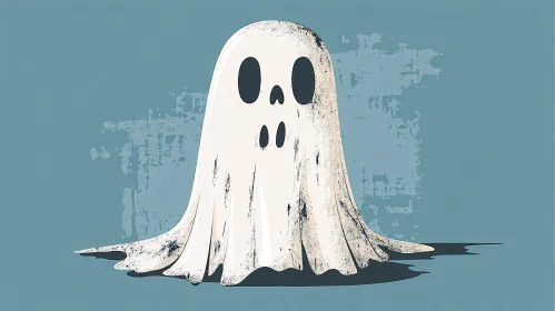 Friendly Ghost Cartoon Illustration