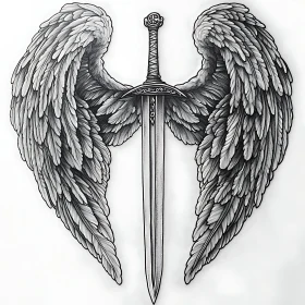 Winged Sword Illustration