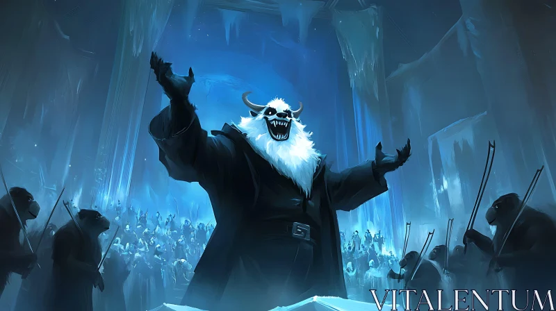 Chilling Conductor of the Frozen Symphony AI Image