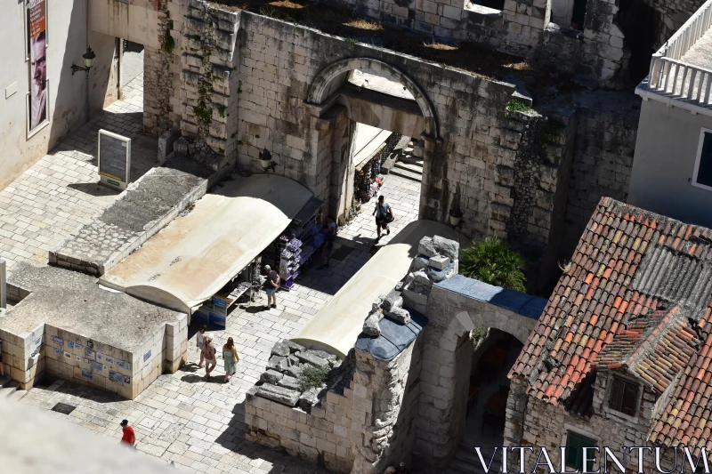 PHOTO Ancient Archway and Market in Croatia