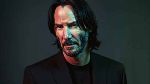 Keanu Reeves Dramatic Portrait