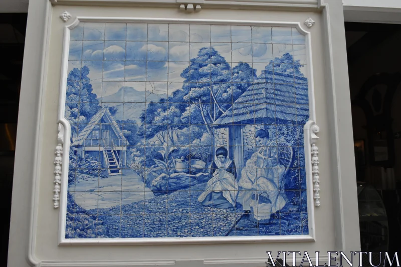 PHOTO Village Life Azulejo Tile Design