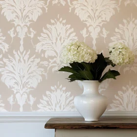 Floral Still Life with White Hydrangeas