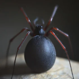 Macro Image of a Black Arachnid