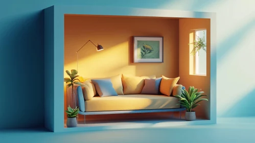 Cozy Minimalist Interior Scene